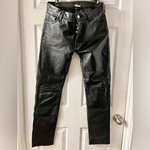 Agnes B Mens Skinny Leather Pants Size 42 US Small